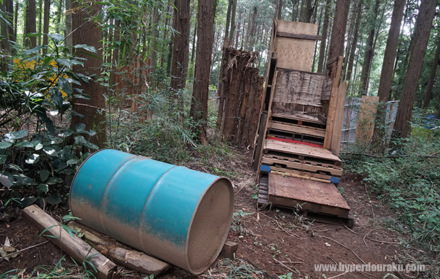 中央部には2基の砦