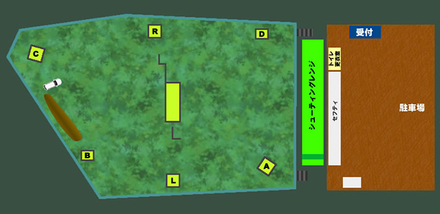 奥行100~60m、幅50mほど