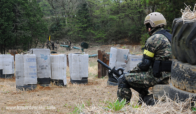 敵のフラッグが見通せる