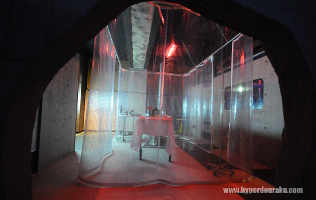 ビニールに囲まれたエリア