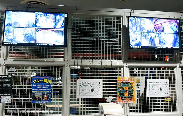 8台のモニターカメラが設置