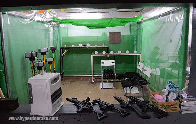 セフティエリアに隣接するシューティングレンジ