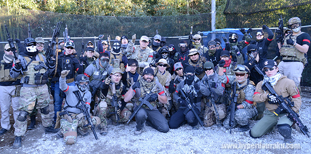 スタートポジションで雄たけび