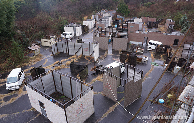 中腹の屋外CQBエリア