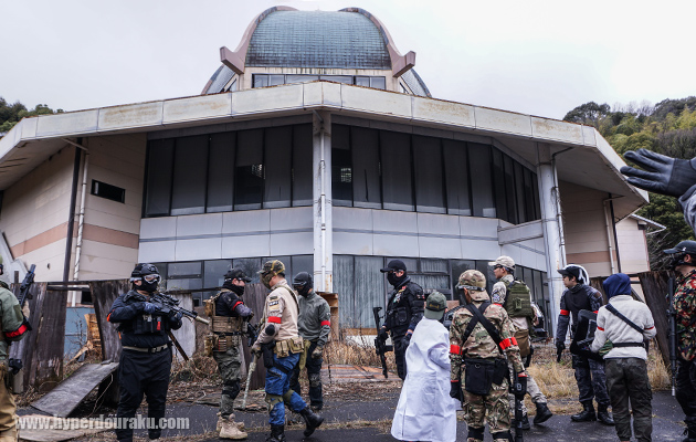 美術館前のスタート位置