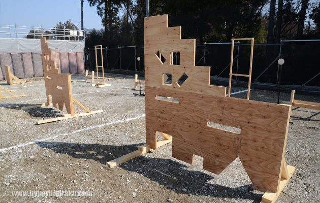 射撃訓練用のバリケード