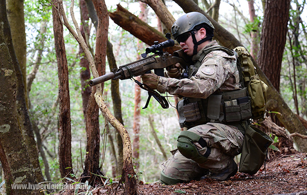 ガッチリと装備を着込んでプレー