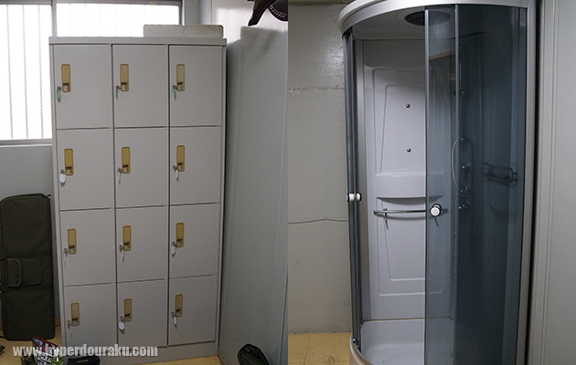 貴重品ロッカーやシャワールーム