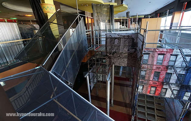 吹き抜け部を挟んだ射線