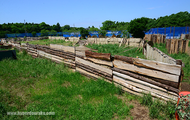 壁で囲まれているエリア