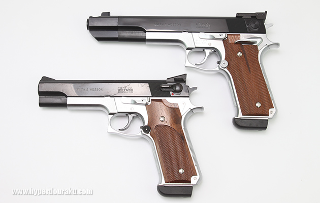 上はM745ピンポインター、下がノーマルのM745