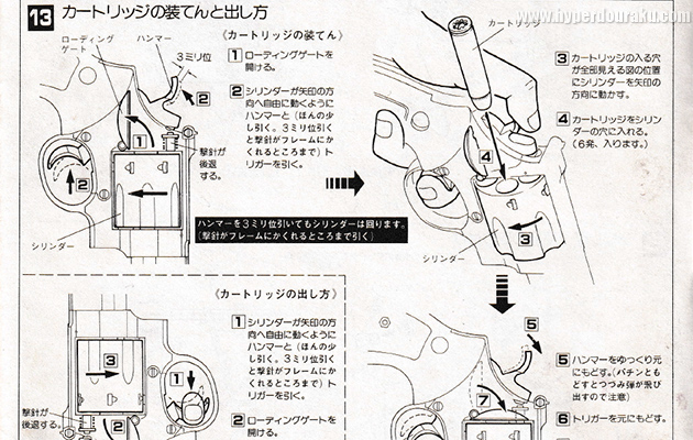 シリンダーはスイングせず