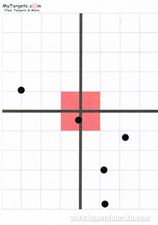 グルーピングは約185mm